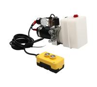 Pompe hydraulique électrique 800 W 12 V Unité hydraulique à action simple pour benne basculante 2850 tr/min Presse hydraulique avec indicateur de tension et télécommande, pour remorque basculante
