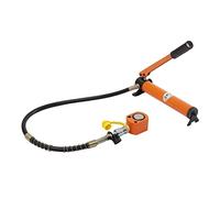 Pompe hydraulique manuelle 10 T 70 MPa pression Pompe hydraulique avec réservoir de 350 cm³ et tuyau haute pression de 1 m pour lever, plier, redresser