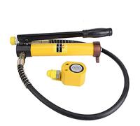 Pompe hydraulique manuelle , bloc d'alimentation, coupleur de tuyau, pompe hydraulique manuelle, vérin hydraulique ultra-mince 10T, poignée en acier, outil de levage, pompe hydraulique manuelle