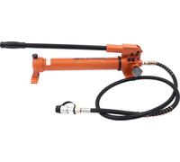Pompe hydraulique manuelle, construction en acier durable, commutation automatique de la pression, orange