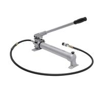 Pompe hydraulique manuelle, pompe hydraulique manuelle avec manomètre, pompe manuelle haute pression 10 000 psi en acier, réservoir d'huile 900 cc et tuyau de 2 m pour vérins hydrauliques, outils in