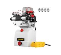 Pompe hydraulique - VEVOR - à double solénoïde Double effet Bloc d’alimentation- 12v - 4,5L - électrique - Réservoir Plastique