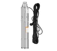 Pompe Immergée 1600 l/h, Pompe à Eau pour Puits Profond en Acier Inox, hauteur de refoulement max. 80 m, Pompe de Puits Submersible Automatique Usage Domestique Agricole Industriel 20m Câble