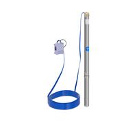 Pompe immergée -70 mm / 2,75'' - 3800 l/h - 750 W - 20 m de câble / 85 m de hauteur d'élévation - Inox | hillvert
