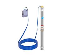 hillvert Pompe Submersible Pompe À Eau Immergée HT-ROBSON-SP2200-72 (Débit De 9 000 l/h, 2 200 W, Hauteur De Refoulement 72 m, Pour Forages ø 100 mm, Boîtier De Commande Compris)