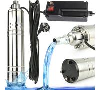 Pompe Immergée À Vis 1100W Acier Inoxydable 1 Pouce 70M Maison Jardin Puits