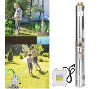 Pompe immergée - AUFUN - 1100W - Débit 4000 l/h - Hauteur de refoulement 81 m - Acier inoxydable