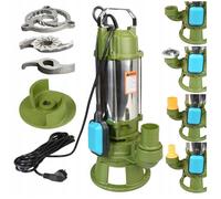 Pompe Immergée MORO 1500R avec Broyeur 1500 W, 21 600 l/h, Hauteur 15 m - pour Fosse Septique, Eaux Usées et Eaux Chargées, Flotteur