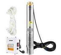 Pompe Immergée Pompe à Eau pour Puits Profond Inox 1100 W 190 L/min 57 m Argent