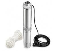 Pompe immergée pour puits profond 750 W 230 V, débit 100 L/min, hauteur 66 m, acier inoxydable, pour arrosage et alimentation en eau