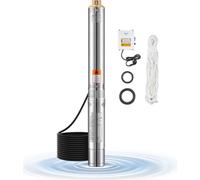 pompe immergée pour puits profonds 550W en acier inoxydable - Pompe à eau 85m - 65L/min de débit - pour le jardin et la maison