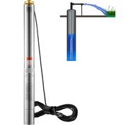 Pompe Immergée pour Puits Profond-VEVOR-1100 W-Pompe à Eau Acier Inoxydable-pour Usage Domestique, Irrigation Industrielle