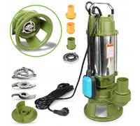 Pompe Immergée Professionnelle MORO 1500R avec Broyeur à Double Lame (1500 W, 21 600 l/h, Hauteur 15 m) - Pompe pour Fosse Septique, Eaux Usées et Eaux Chargées - Pompe Vide-Cave avec Flotteur