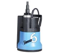 Pompe immergée SIMER 6S 230V aspiration plate jusqu'à roue métallique de 2 mm