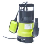 WERKA PRO Pompe immergée polyvalente 400W pour drainage, transvasement et remplissage de réservoirs, débit maximal 8000 l/h, refoulement jusqu'à 5m, 10m de câble, vert et noir.