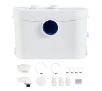 VEVOR Pompe de macération, 700 W, pompe de puisard d'égouts de macération avec 3 entrées d'eau, 9600 L/h, levage 10 m pour élimination eaux usées, toilettes, cave, cuisine, évier, douche, baignoire