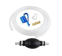 Pompe Manuelle à Siphon pour Essence Diesel Huile Eau, Pompe de Transfert Portable avec Tuyau en PVC Résistant Poire d'Amorçage Pompe de Secours pour Aquarium et Liquides 2m