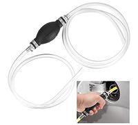 Pompe Manuelle de Transfert, Pompe Siphon pour Essence et Eau avec Tuyau PVC 2 m, Transvasement Liquide pour Voiture, Bateau, Moto et Tondeuse