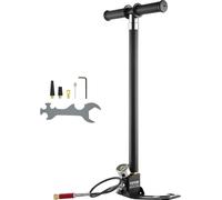 Pompe manuelle PCP, 4 étages, 30 MPa 4500 PSI Pompe de gonflage haute pression pour fusil à air comprimé avec manomètre de filtre à huile et à humidité, acier inoxydable pour fusils à air, bouteilles