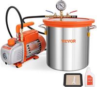 Pompe multifonction Pompe à vide avec chambre à vide de 11L 100L/min Pompe à vide 150W Ac 220V/50Hz 1440U/min 5pa Capacité d'huile 250ml Appareils à vide HVAC Pompe à vide de refroidissement