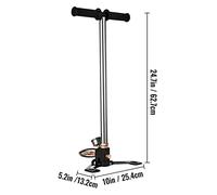 Pompe PCP à 3 étages + manomètre 4500PSI pneu Kayak balle gonflable fusil pistolet à Air remplissage étrier pompe à main haute pression(Silver)