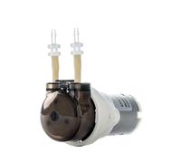 Pompe péristaltique 6 V/12 V/24 V Micro auto-amorçante pompe à liquide péristaltique muette pompe à eau for le dosage en laboratoire analytique(B10A,24V)