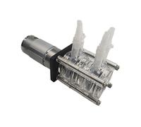 Pompe péristaltique, pompe à eau, pompe doseuse, double tête de pompe, 12 V 24 V CC, débit élevé for aquarium, laboratoire d'analyse(24V)