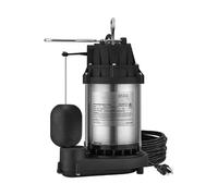 Pompe péristaltique Pompe de puisard 1/2 HP 3960 GPH Pompe à eau submersible en acier inoxydable Cordon de 33 pi