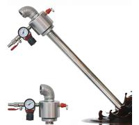 Pompe Pneumatique Professionnelle En Acier Inoxydable - Débit 10-70L/min Pour Eau/Huile Moteur/Hydraulique, Avec Manomètre & Soupape De Sécurité