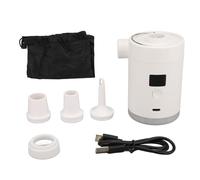Pompe Portable Gonflable, Mini gonfleur électrique Rechargeable avec écran d'affichage LED pour Matelas, flotteurs de Piscine, équipement de Camping, Accessoires de Voyage (Blanche)