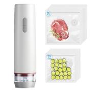 Pompe Pour Sac Sous Vide, Petit éLectrique Appareil Sous Vide Alimentaire, Usb De Type C, IdéAle Pour La Maison, Les Voyages, Le Camping Et La Conservation Des (Blanc)