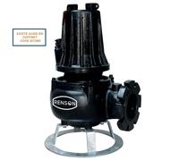 POMPE RELEVAGE TRI FONTE ROUE MONOCANALE 3KW DN100 SUR SOCLE - RENSON - 111048