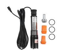 Pompe Solaire DC, Pompe Submersible 24 VDC, Pompe Immergée de 20 M de Tête, Pompe de Surpression avec 3 Buses pour Drainer L'Eau, Pompes à Eau de Bassin