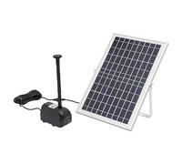 Pompe solaire de bassin 10 W, 1000 l/h, pompe solaire avec pompe sans balais pour bassin de jardin, fontaine et jeux d'eau, pompe à eau solaire pour extérieur, sans raccordement électrique