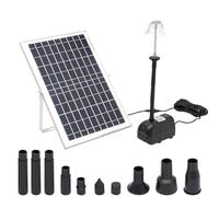 Pompe solaire de bassin 10 W - Fontaine solaire - Pompe à eau 1000 l/h - Fontaine de jardin - Pompe à eau pour jardins, étangs, rocailles