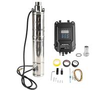 Pompe solaire for puits profonds 500 W avec contrôleur MPPT et kit de capteur niveau liquide forage submersible for,résistant à la corrosion