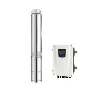 POMPE SOLAIRE HYBRIDE Sortie 4 pouces 1,5" 3,5HP AC/DC COMMUTATEUR AUTOMATIQUE Max 10 tonnes par heure Tête maximale 198 m 4JC10-198-D220-2500