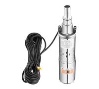 Pompe solaire immergée 12 V 180 W, en acier inoxydable, débit 1,2 m³/h, profondeur d'immersion max. 20 m, pompe à eau pour puits profonds, arrosage