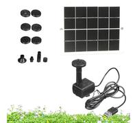 Pompe Solaire pour Bassin - Pompe à Eau Solaire Extérieure 15W Chargeur,Système d'Arrosage Réglable Décoration de Jardin pour Bain d'Oiseaux, Arrière-Cour, Aquarium et Mariage