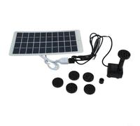 Pompe solaire pour fontaine à eau 4 W 5 V Système avec 9 buses 50 cm élévateur pour terrasse, piscine, aquarium, alimentation écologique pour source d'énergie