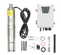 Pompe solaire pour puits, pompe à eau solaire agricole à courant continu, pompes submersibles pour puits profonds, pompes à eau de forage à haut débit pour l'irrigation, l'élevage(A)