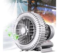 Pompe Soufflante À Air Vortex 50 Hz for Bassin D'aquaculture Industrielle, Souffleur À Anneau Vortex Haute Pression 110 V/220 V, Souffleur À Turbine Monophasé(180W/0.24HP)