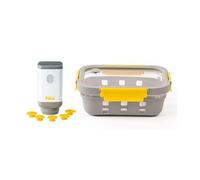 - Pompe sous vide électrique + Boîte alimentaire verre 1080ml + 5 valves pour boites alimentaires Pika Appareil de mise sous vide alimentaire