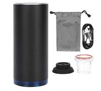 Pompe Sous Vide Électrique, Scelleuse Alimentaire Portable en Alliage Aluminium Noir, Compacte USB - Haute Aspiration, Économie d'Énergie, Parfaite pour Maison et Voyage