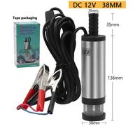 Pompe Submersible 12V Transfert Gasoil/Diesel, Diamètre 38mm, Pompe Électrique Carburant/Huile Eau
