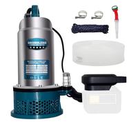 Pompe submersible 300 W compatible avec batterie Makita 18 V (pas de batterie), 5000 l/h, pompe à eau sans fil avec câble de raccordement de 5 m, hauteur de refoulement de 10 m, pour piscines, étangs