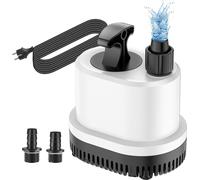 Pompe submersible 40W 2500L/H, pompe d'aquarium avec 3 gicleurs 2,3 m de câble 5mm d'aspiration plate protection contre la surchauffe,pompe à eau pour jardins, aquarium, étang, fontaine