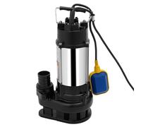Pompe submersible 550 W 4755 gal/h, pompe à eaux usées avec mécanisme de | Acier inoxydable, moteur en cuivre 0,75 cv, hauteur de refoulement de 15 m, broyeur pour mauvaises herbes et feuilles
