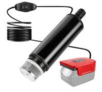Pompe Submersible Compatible avec Einhell 18V Batterie,120W, 12V, 30 L/min Mini Pompe à Eau, Pompe de Jardin Portable de 4,5 m pour Récupérateur d'Eau de Pluie, Bassin, Arrosage (Batterie Non Incluse)