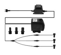 Pompe submersible, débit 1500 L/H, 3 lumières annulaires LED , pompe avec anneau LED